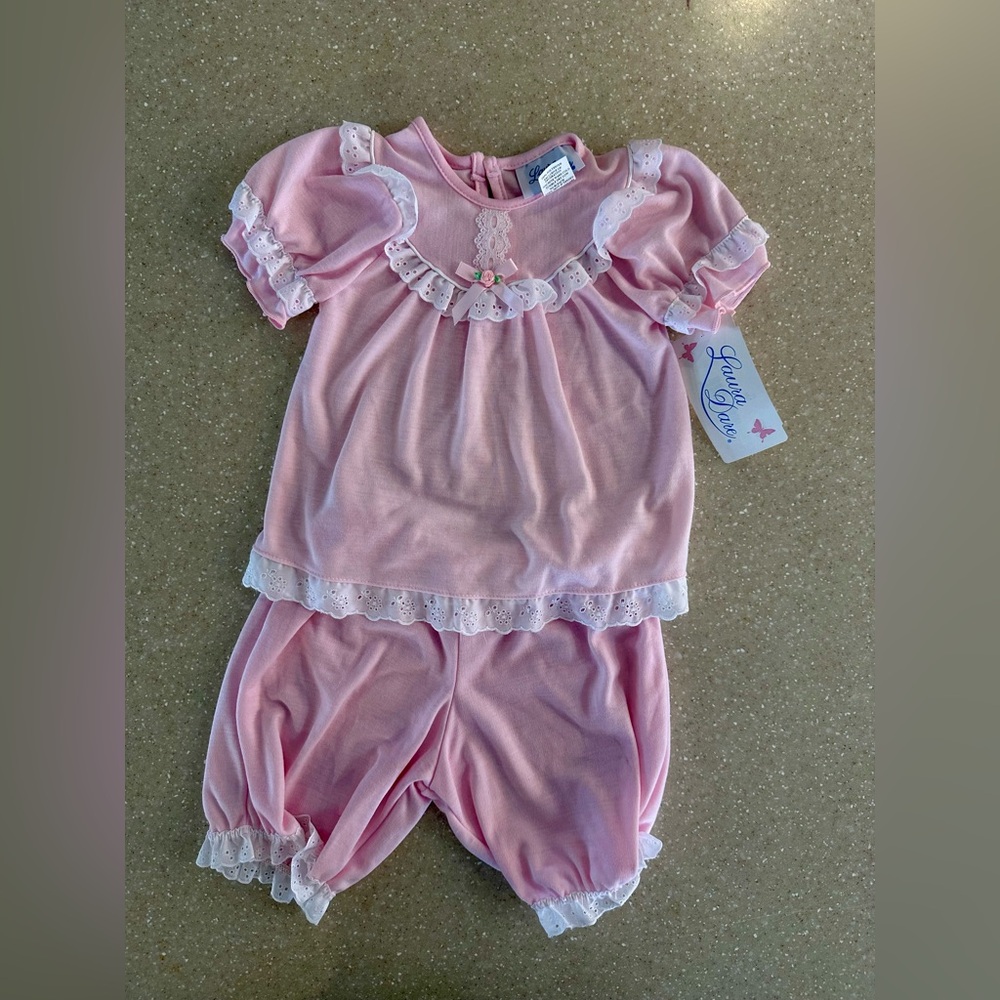 Vintage Laura Dare Pink Kids Pajama Set